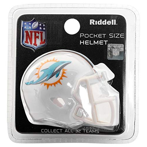Miami Dolphins NFL Riddell Speed Pocket PRO Micro Pocket-Size Mini Football Helmet Miami Dolphins NFL Riddell Speed Pocket PRO Micro Pocket-Size Mini Football Helmet
