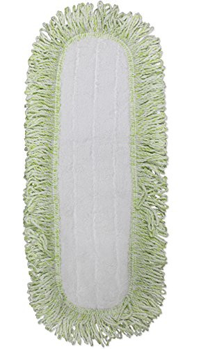 CleanAide Coral Weave Microfiber Mop Pad with Rope Border 18 Inches Green