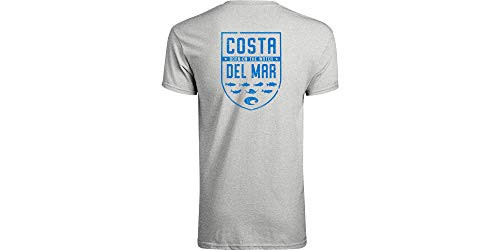 Costa Del Mar Men s Species Shield Short Sleeve T Shirt  Gray Heather  Large