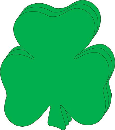 8 x 10 Shamrock Single Color Super Cut-Outs  15 Cut-Outs in a Pack for Spring  St. Patrick s Day Decorations Crafts  Kids School Craft Projects.