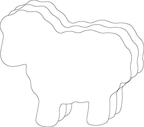8 x 10 Sheep Single Color Super Cut-Outs  15 Cut-Outs in a Pack for Kids Craft  Decorations  Spring  Farm  Religious Projects  School Craft Projects