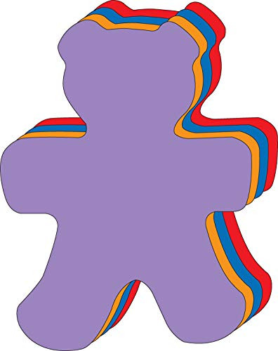 8 x 10 Teddy Bear Assorted Color Super Cut-Outs  15 Cut-Outs in a Pack for Teddy Bear Picnics  Spring Crafts  Kids School Craft Projects