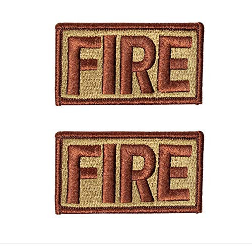 USAF FIRE Letters -Fire Fighters- OCP Spice Brown Patch -Military Issued--Veteran Owned Business-2