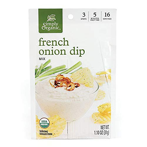 Simply Organic French Onion Dip  Certified Organic  Gluten-Free - 1.1 oz - Pack of 12