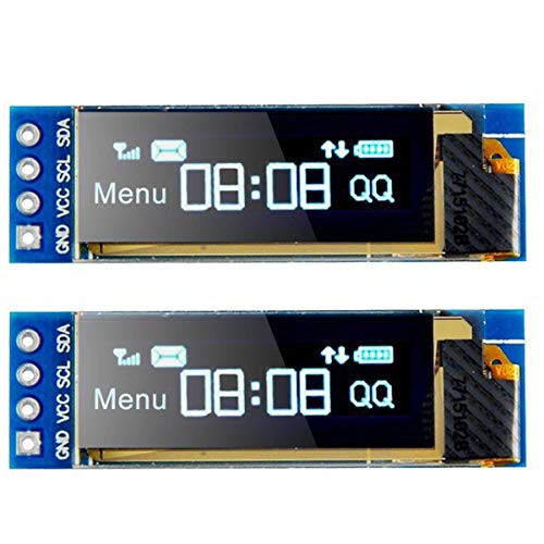 MakerFocus 2pcs I2C OLED Display Module 0.91 Inch I2C SSD1306 OLED Display Module Blue I2C OLED Screen Driver DC 3.3V~5V for Ar duino MakerFocus 2pcs I2C OLED Display Module 0.91 Inch I2C SSD1306 OLED Display Module Blue I2C OLED Screen Driver DC 3.3V~5V for Ar duino