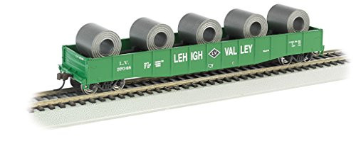 Bachmann Industries 50'6" Load Lehigh Valley Drop End Gondola with Steel Coil (HO Scale Train)