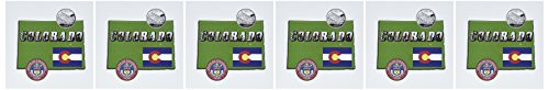 3dRose State Map Seal Flag and Quarter of Colorado - Greeting Cards 6 x 6 inch Set of 6 -gc_55384_1- 3dRose State Map Seal Flag and Quarter of Colorado - Greeting Cards 6 x 6 inch Set of 6 -gc_55384_1-