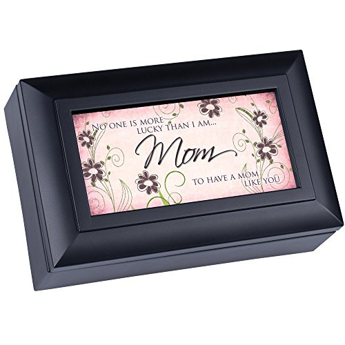 Cottage Garden Mom Matte Black Petite Music Box/Jewelry Box Plays Wonderful World Cottage Garden Mom Matte Black Petite Music Box/Jewelry Box Plays Wonderful World