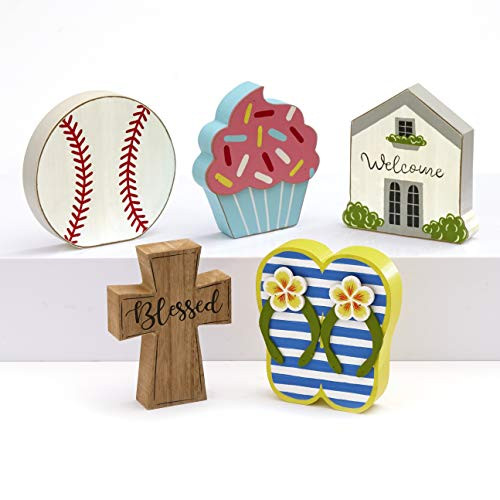 The Lakeside Collection Spring and Summer Seasons Interchangeable Home Decoration Icons Set - 5 Pieces