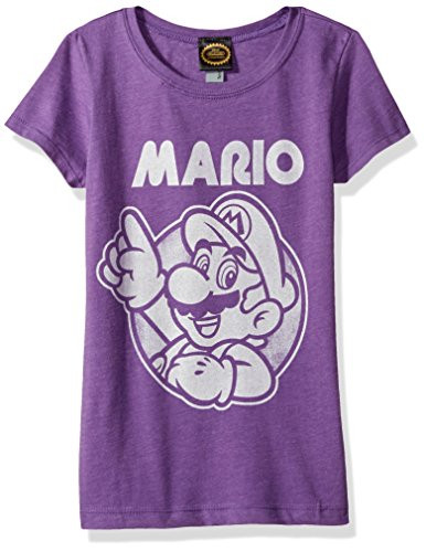 Nintendo Little Girls So Mario Graphic Tee  Purple Berry  S