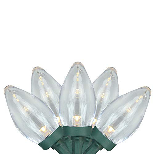 Northlight 25 Warm White LED C7 Christmas Lights - 16 ft Green Wire