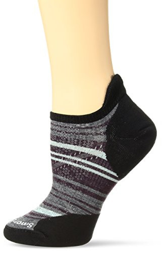 Smartwool Women s PhD Run Light Elite Striped Micro Socks -Black- Large