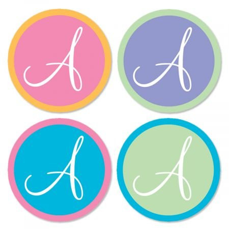 Initial Monogram Envelope Seal- Set of 144 Stickers
