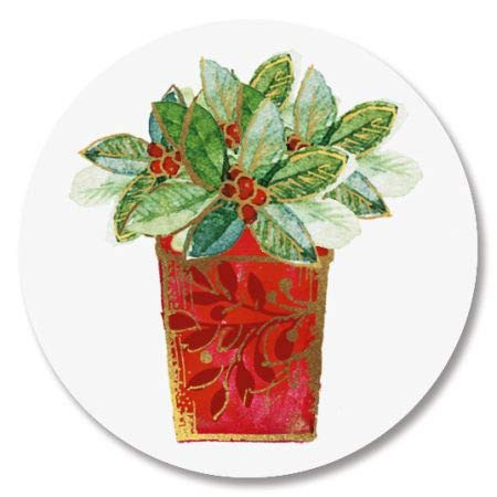 Calling Tree Christmas Envelope Seals - Set of 72 Holiday Envelope Stickers