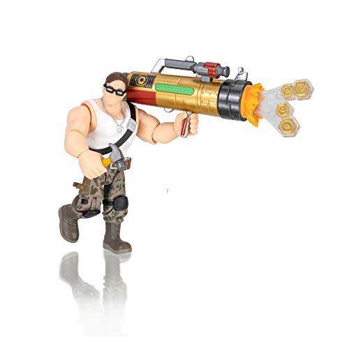Roblox Imagination Collection - Davy Bazooka Figure Pack -Includes Exclusive Virtual Item-