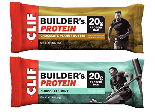 Bulk Buy Multipack Clif Builders Protein Bars - 18-Bar Variety Pack 9 Chocolate Mint  9 Chocolate Peanut Butter