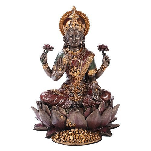 Lakshmi on Lotus Hinduism Display Statue