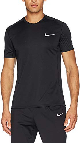 Nike Dri-FIT Miler Men s Short-Sleeve Running Top -Black- Size L