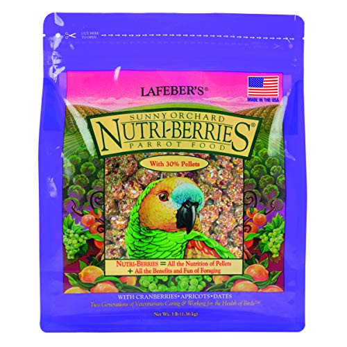 LAFEBER'S Sunny Orchard Nutri-Berries Pet Bird Food, Made with Non-GMO and Human-Grade Ingredients, for Parrots 3 lbs LAFEBER'S Sunny Orchard Nutri-Berries Pet Bird Food, Made with Non-GMO and Human-Grade Ingredients, for Parrots 3 lbs