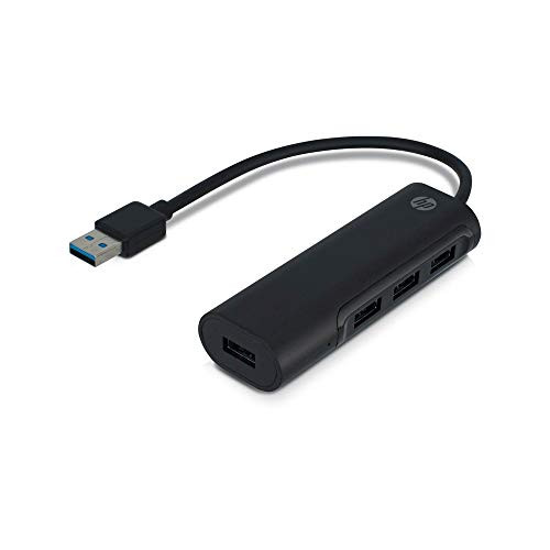 HP USB-A 4-Port Slim Hub - for MacBook  Mac Pro Mini  iMac  Surface Pro  XPS  Notebook PC  USB Flash Drives  Mobile HDD  and More