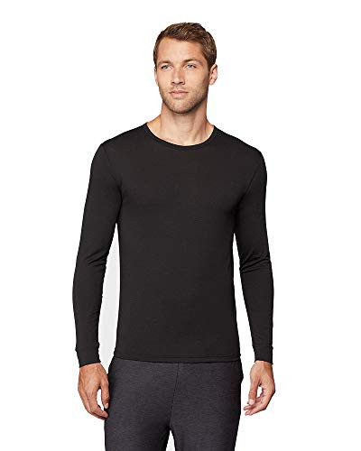 Mens Lightweight Baselayer Crew Top  Black  Size XLarge