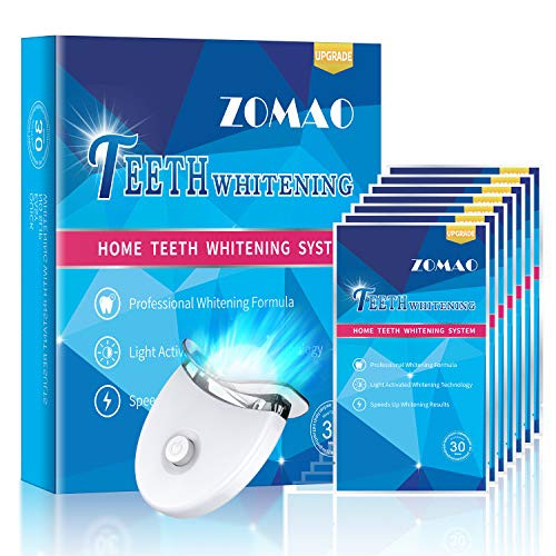 Teeth Whitening Strips Whitening Strips with led Light for Sensitive Teeth White Strips for Teeth Whitening Teeth Whitening kit to Remove Stains from Smoking Coffee Tea and Wine -28 Strips for 14 Use