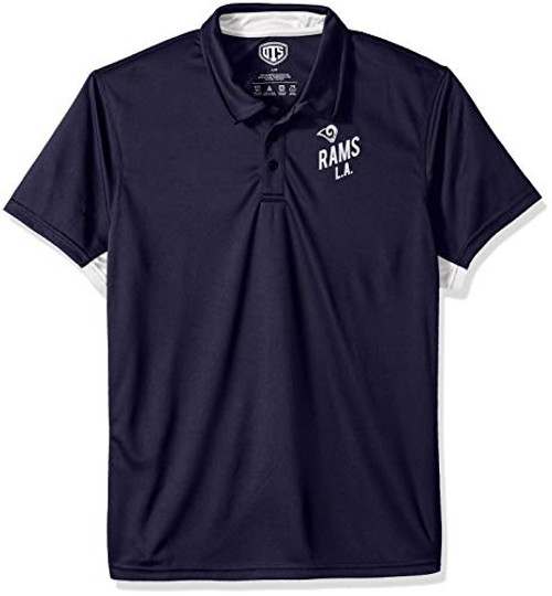 OTS NFL Los Angeles Rams Men s Poly Dot Polo  Hooper  Medium