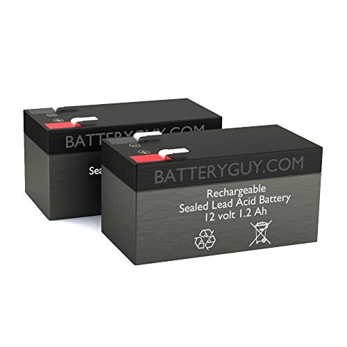 BatteryGuy 12V 1.2AH SLA Replacement Battery for RadioShack 55025966 -2 Pack- - Rechargeable