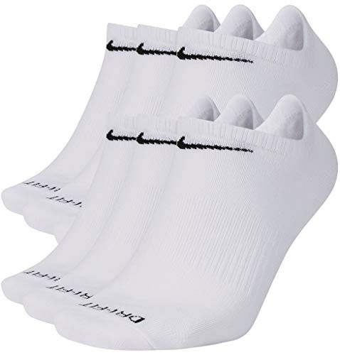 Nike Men s 6-Pair Everyday Plus Lightweight No-Show Socks -Large  White-