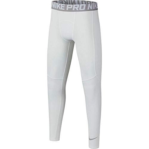 Nike Boy s Dri-FIT Pro Tights -White-BV3516-100- Grey  Medium-