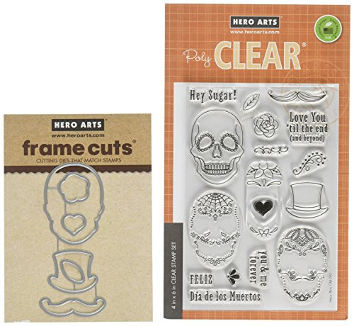 Hero Arts Sugar Skulls Clear Stamp & Die Combo