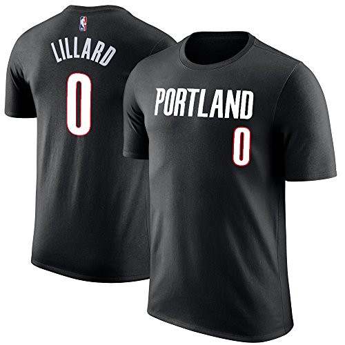 NBA Youth Performance Game Time Team Color Player Name and Number Jersey T-Shirt -Small 8  Damian Lillard-