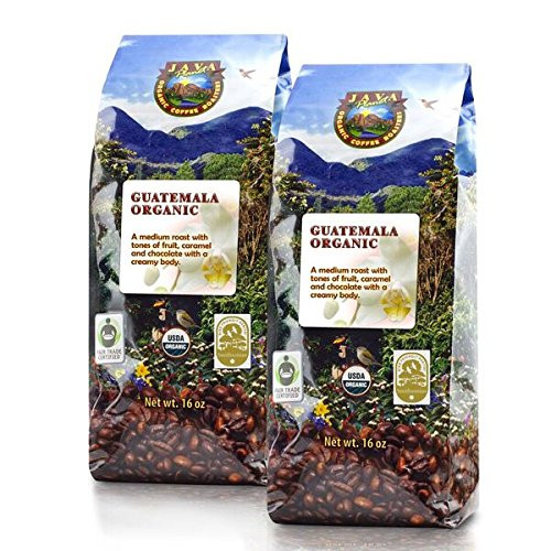 Java Planet - Guatemalan USDA Organic Coffee Beans, Medium Roast, Shade Grown, Bird Friendly, Rainforest Alliance, Arabica Gourmet Specialty Grade A - packaged in 2 1 LB bags Java Planet - Guatemalan USDA Organic Coffee Beans, Medium Roast, Shade Grown, Bird Friendly, Rainforest Alliance, Arabica Gourmet Specialty Grade A - packaged in 2 1 LB bags