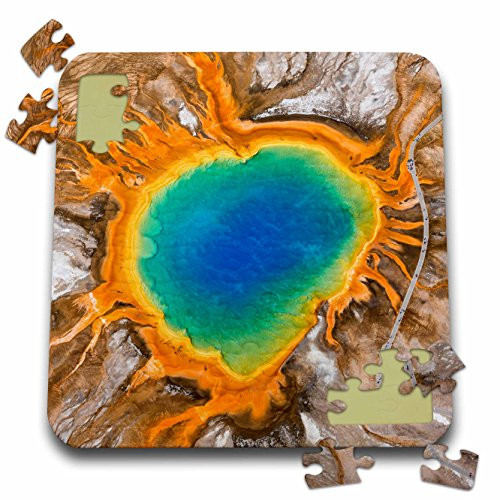 3dRose Abstract  Grand Prismatic Spring  Yellowstone  Wyoming  USA - Puzzle  10 by 10-inch -pzl_231370_2-