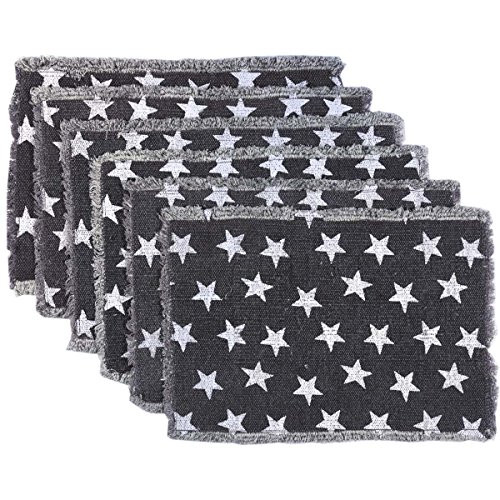 VHC Brands Classic Country Americana Tabletop & Kitchen - Multi Star Blue Placemat Set of 6, Navy VHC Brands Classic Country Americana Tabletop & Kitchen - Multi Star Blue Placemat Set of 6, Navy