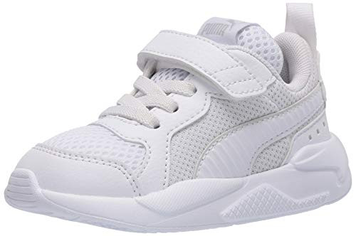 PUMA baby boys X-ray Slip on Sneaker  Puma White-gray Violet  2 Little Kid US