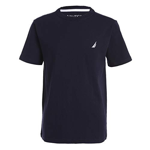 Nautica Big Boy s Short Sleeve Solid Crew Neck Tee Shirt  Sport Navy  M10 12