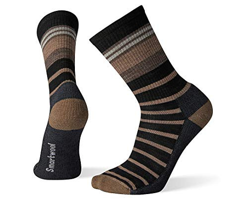 Smartwool Hike Light Striped Crew Black MD -Men s Shoe 6-8.5-