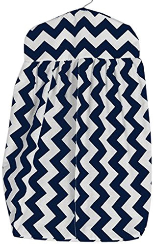 Baby Doll Bedding Chevron Diaper Stacker, Navy