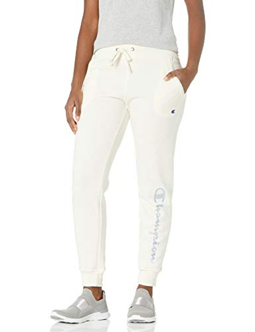 Champion Women s Jogger  Chalk White  Large