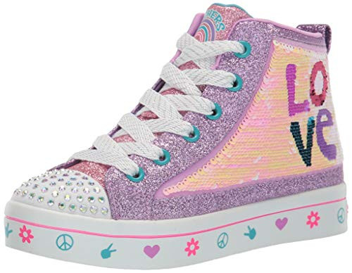 Skechers Kids Girl s TWI-Lites 2.0-Lilac Love Sneaker  Lavendar Multi  11 Medium US Little Kid