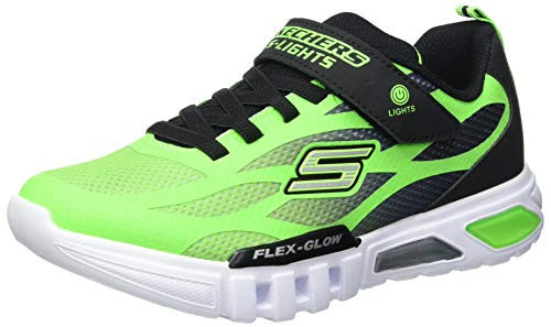 Skechers Kids Boys  Flex-Glow-Dezlo Sneaker  Lime Black  9 Medium US Toddler