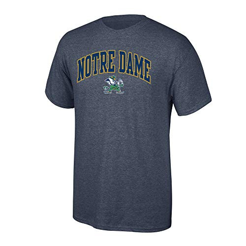 Elite Fan Shop Notre Dame Fighting Irish Men s T Shirt Dark Heather Arch  X-Large