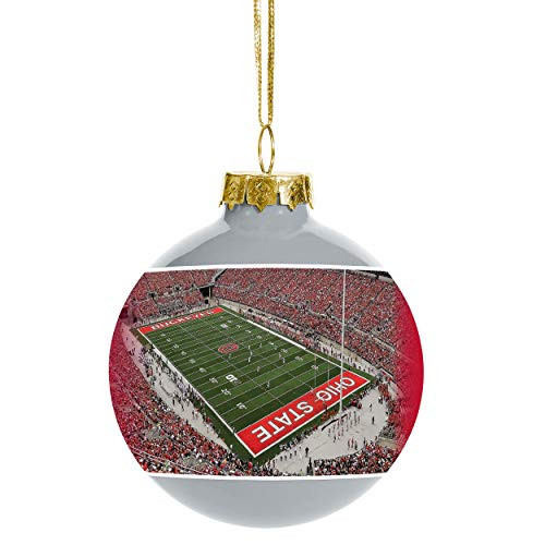 Team Beans NCAA Panoramic Team Stadium Glass Ball Christmas Tree Ornament-2 5 8 inch-Ohio State Buckeyes Team Beans NCAA Panoramic Team Stadium Glass Ball Christmas Tree Ornament-2 5 8 inch-Ohio State Buckeyes
