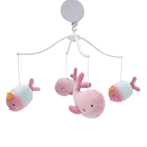 Bedtime Originals Sugar Reef Aquatic Musical Mobile, Pink/Blue