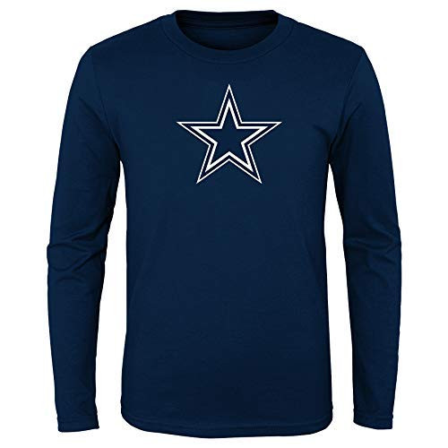 Dallas Cowboys NFL Primary Logo Long Sleeve Cotton T-Shirt Youth  Navy  X-Large