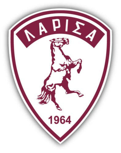 PAE AE Larisa FC Greece Soccer Football - Sticker Graphic - Auto  Wall  Laptop  Cell  Truck Sticker for Windows  Cars  Trucks