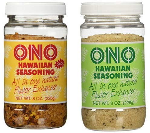 Ono Hawaiian Seasoning Pack of 2 -Original and Spicy- 8 oz.