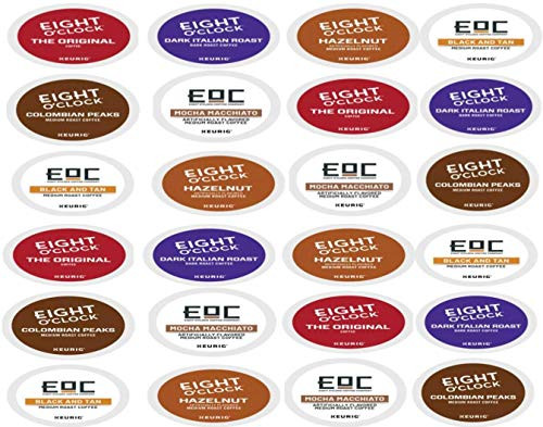 Variety pack of Eight O Clock Coffee K Cups for All Keurig K Cup Brewers - -6 flavors  NO DECAF  4 K cups each flavor  Total of 24 K Cups-