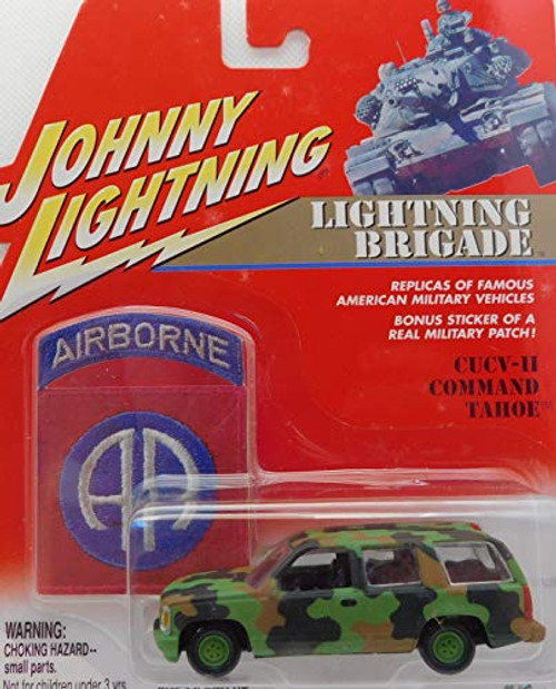 US Army Command Vehicle Tahoe -Forest camo- Johnny Lightning Brigade 1 64 Scale die-cast Bonus Sticker of Real Military Patch